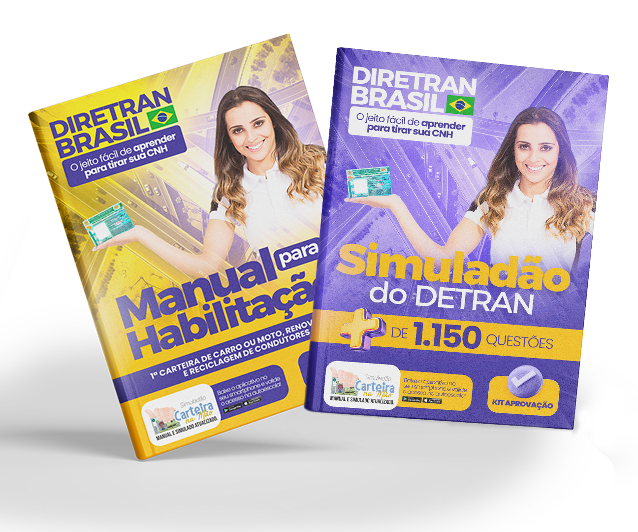 Manuais Diretran Brasil e Simulado do DETRAN
